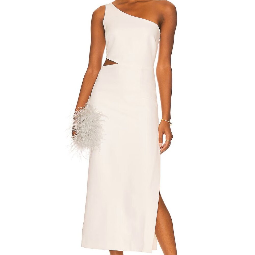 Bardot Jenna One Shoulder Cut Out Waist Dress (Medium/US 6)